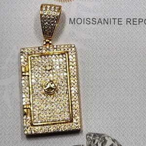 14k Yellow Gold Vermeil Custom made Vault Pendant Opening Vault Pendant Keepsake